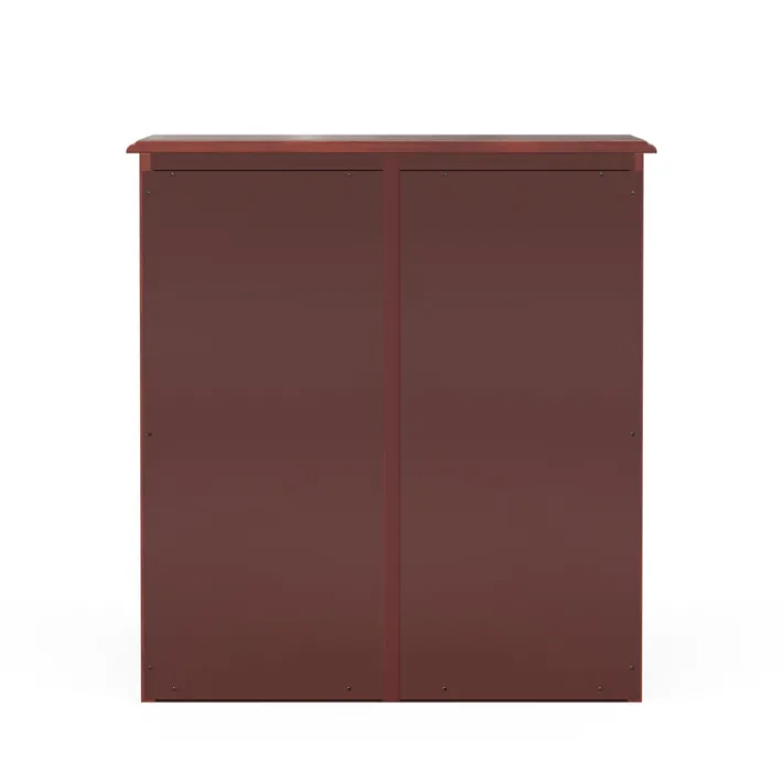 Teamson Home Martha Removable Two-Door Wall Cabinet with Open Shelf, Mahogany