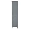 Teamson Home Mercer Freestanding Linen Cabinet with Two Doors, Gray