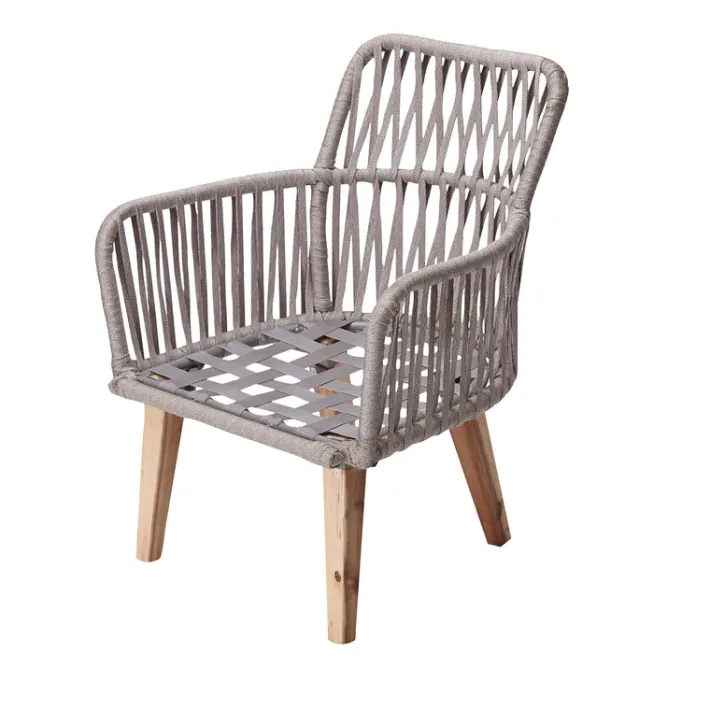 Teamson Home Outdoor 3-Piece Rope & Acacia Wood Patio Set- FINAL SALE