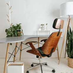 Teamson Home Roberto L-Shaped Corner Desk with Wood and Metal Details, Light Gray- FINAL SALE