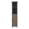 Teamson Home Russell Freestanding Multi-Functional Linen Tower, Salt Oak -FINAL SALE
