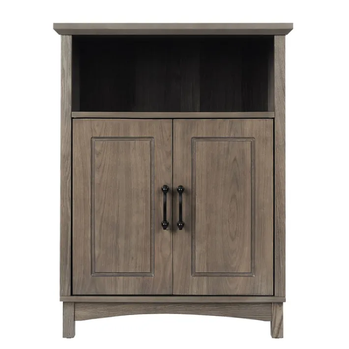 Teamson Home Russell Freestanding Two-Door Floor Cabinet, Salt Oak -FINAL SALE