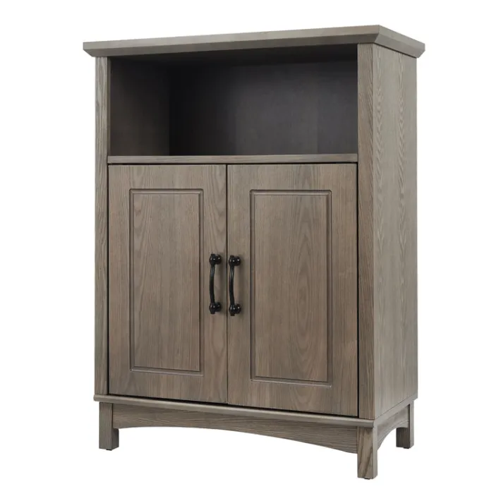 Teamson Home Russell Freestanding Two-Door Floor Cabinet, Salt Oak -FINAL SALE