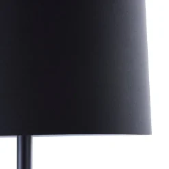 Teamson Home Shenna Floor Lamp with Faux Marble Tray Table and Built-In USB Port, Black- FINAL SALE