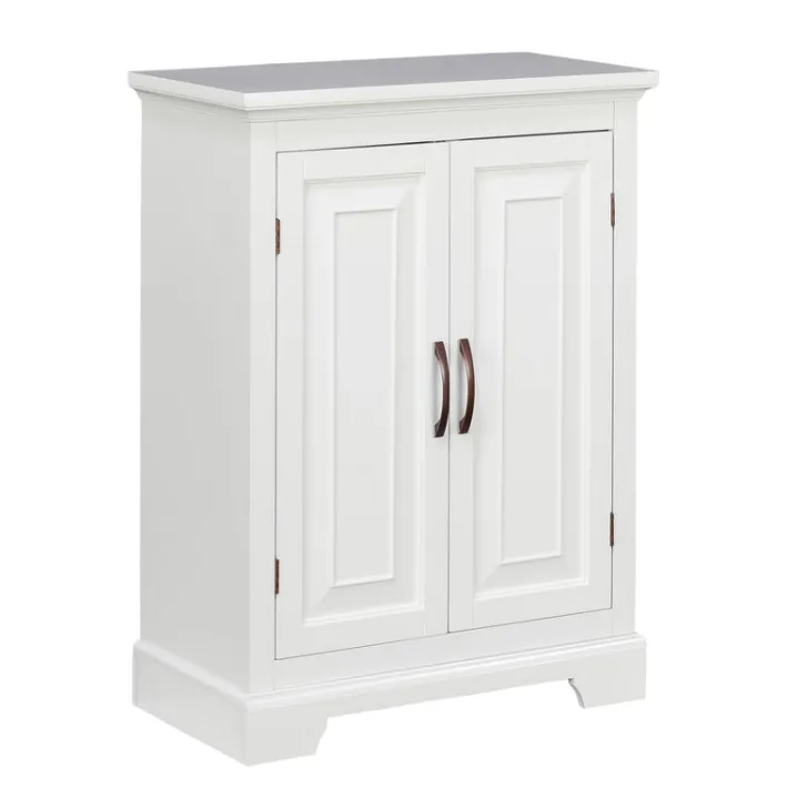 Teamson Home St. James Freestanding Two-Door Floor Cabinet , White