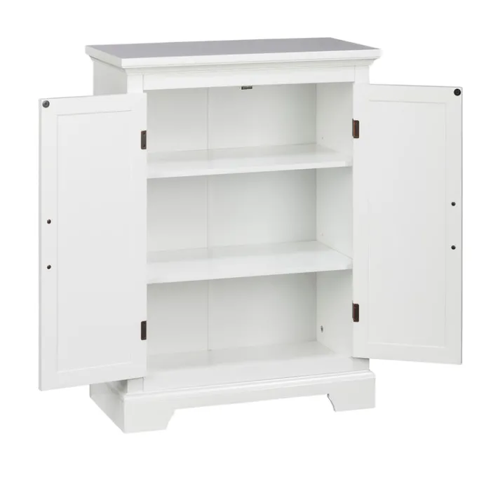 Teamson Home St. James Freestanding Two-Door Floor Cabinet , White