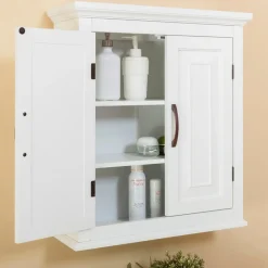 Teamson Home St. James Removable Two-Door Wall Cabinet, White