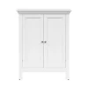 Teamson Home Stratford Freestanding Two-Door Floor Cabinet, White