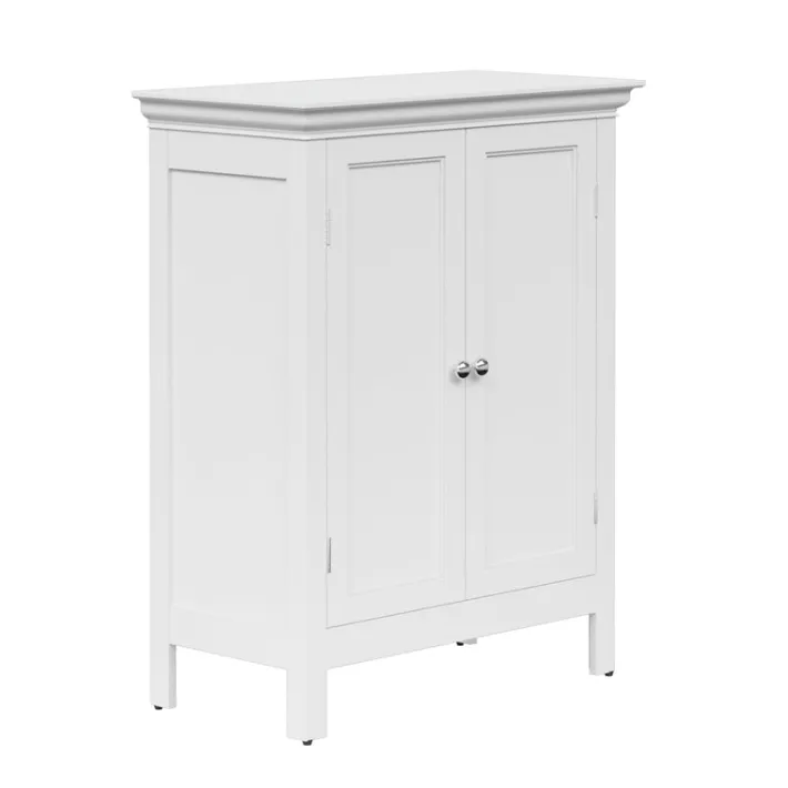 Teamson Home Stratford Freestanding Two-Door Floor Cabinet, White