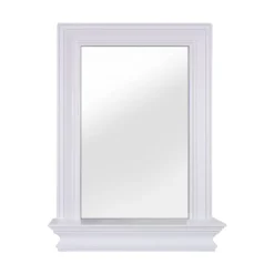 Teamson Home Stratford Removable Wall Mirror with Shelf, White