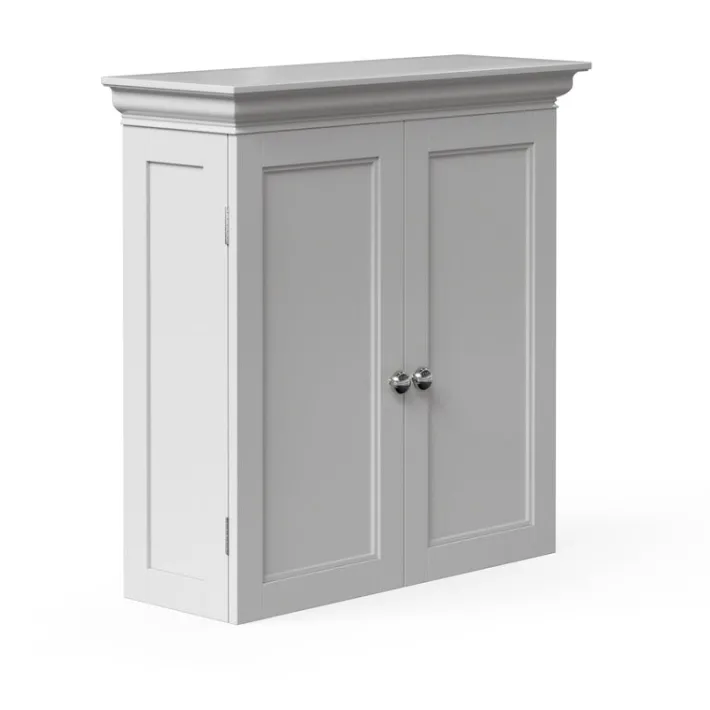 Teamson Home Stratford Removable Two-Door Wall Cabinet, White