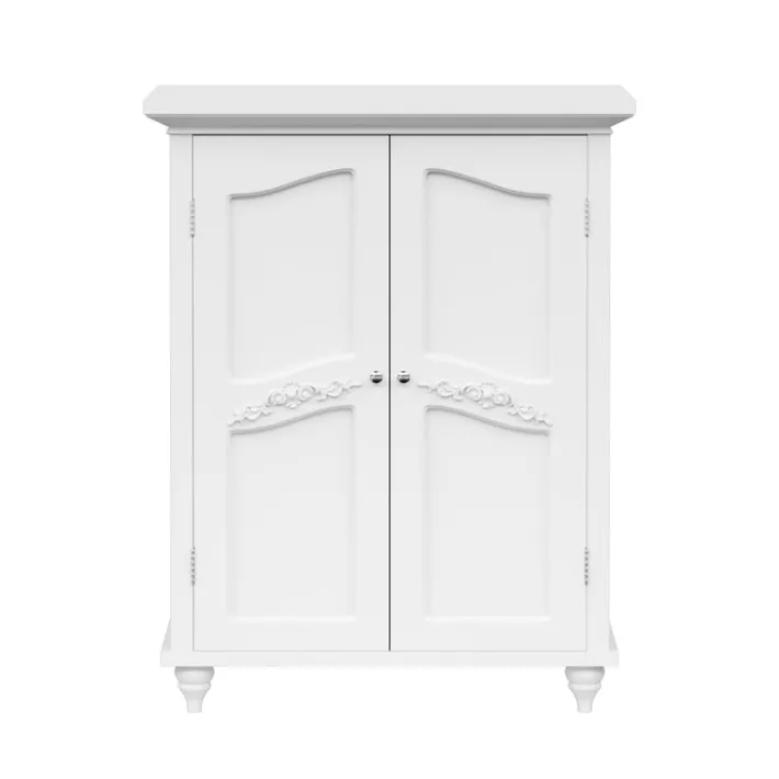 Teamson Home Versailles Floor Cabinet with 2 Shelves, White