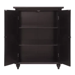 Teamson Home Versailles Floor Cabinet with 2 Shelves, Dark Espresso- FINAL SALE