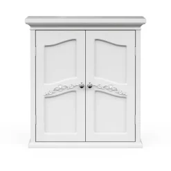 Teamson Home Versailles Wall Cabinet with 2 Shelves, White