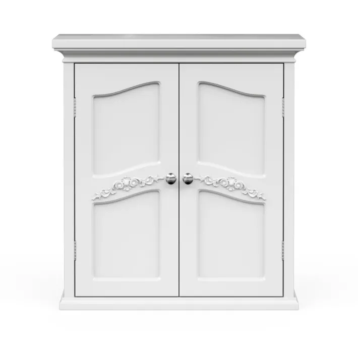 Teamson Home Versailles Wall Cabinet with 2 Shelves, White