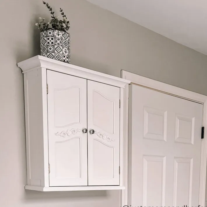 Teamson Home Versailles Wall Cabinet with 2 Shelves, White
