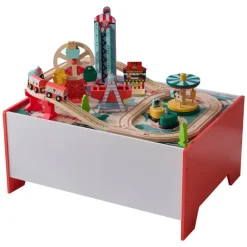 Kids Teamson Kids Florida Amusement Park Wooden Activity Table with 6 Mini-Games