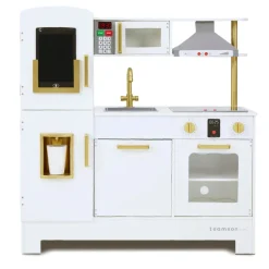 Kids Teamson Kids Little Chef Munich Kids Play Kitchen with Interactive Features, White/Gold