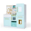 Kids Teamson Kids Little Chef Biscay Delight Classic Play Kitchen with Accessories, Icemaker, Magnetic Dry-Erase Board, Mint