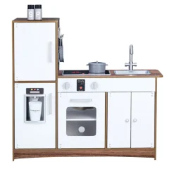 Kids Teamson Kids Little Chef Palm Springs Classic Kids Play Kitchen with Accessories, Natural/White
