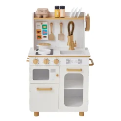 Kids Teamson Kids Little Chef Memphis Play Kitchen + Accessories, White/Gold