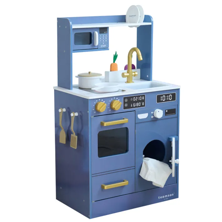 Kids Teamson Kids Little Chef Lake Tahoe Wooden Play Kitchen - Washer & Mini Garden