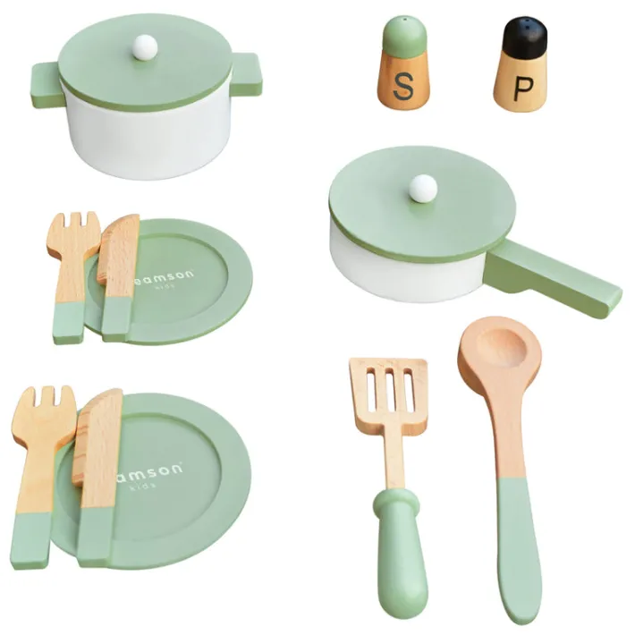 Kids Teamson Kids Little Chef Frankfurt Cookware Play Kitchen Accessories, Green