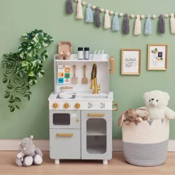 Kids Teamson Kids Little Chef Memphis Play Kitchen, Gray/Gold
