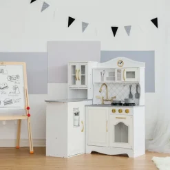 Kids Teamson Kids Little Chef Upper East Retro Play Kitchen with Effects, White - FINAL SALE