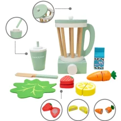 Kids Teamson Kids Little Chef Frankfurt Wooden Blender Play Kitchen Accessories, Green- FINAL SALE