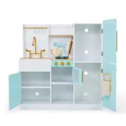 Kids Teamson Kids Little Chef Biscay Delight Classic Play Kitchen with Accessories, Icemaker, Magnetic Dry-Erase Board, Mint