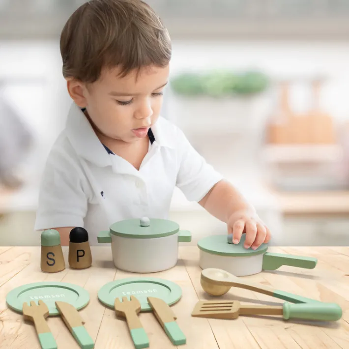 Kids Teamson Kids Little Chef Frankfurt Cookware Play Kitchen Accessories, Green