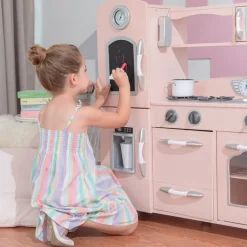 Kids Teamson Kids Little Chef Westchester Retro Play Kitchen, Pink