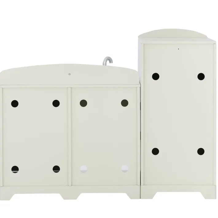 Kids Teamson Kids Little Chef Fairfield Retro Kids Kitchen Playset with Refrigerator, Ivory