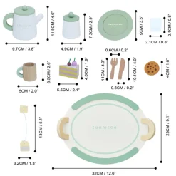 Kids Teamson Kids Little Chef Frankfurt 20-Piece Play Kitchen Tea Party Set, Green