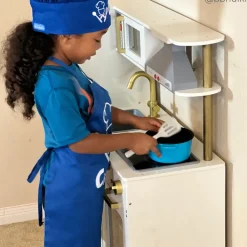 Kids Teamson Kids Little Chef Munich Kids Play Kitchen with Interactive Features, White/Gold
