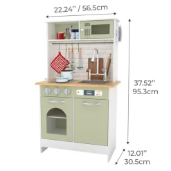 Kids Teamson Kids Little Chef Boston Modern Kitchen Playset, White/Green- FINAL SALE