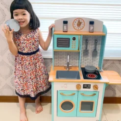 Kids Teamson Kids Little Chef Santos Retro Kitchen Playset, Aqua/White