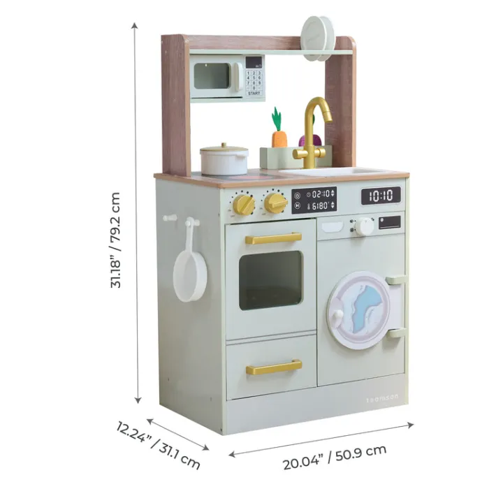 Kids Teamson Kids Little Chef Lake Tahoe Wooden Play Kitchen - Washer & Mini Garden
