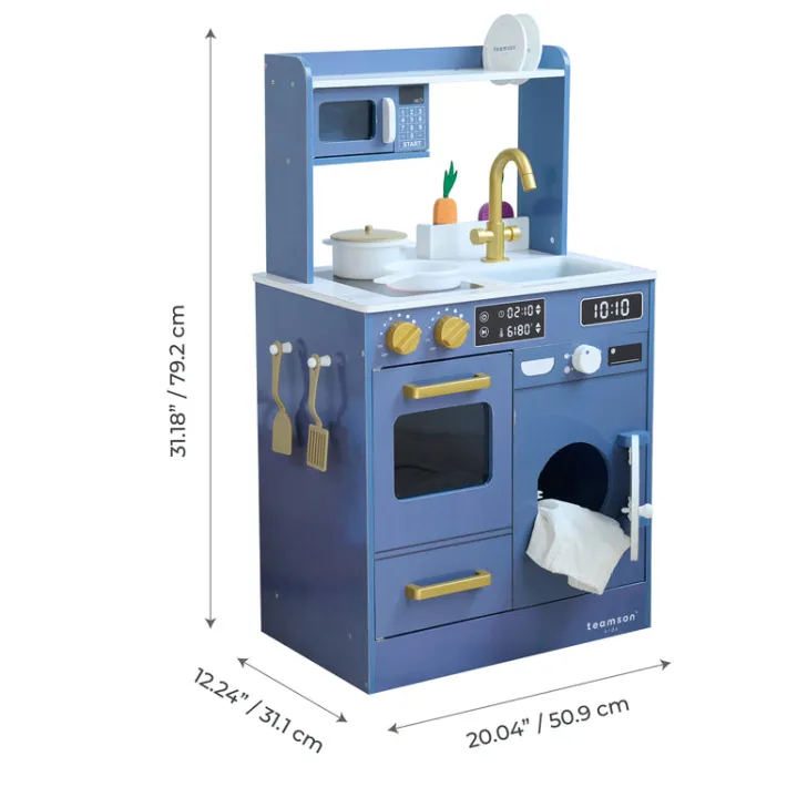 Kids Teamson Kids Little Chef Lake Tahoe Wooden Play Kitchen - Washer & Mini Garden