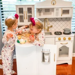 Kids Teamson Kids Little Chef Upper East Retro Play Kitchen with Effects, White - FINAL SALE