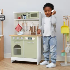 Kids Teamson Kids Little Chef Boston Modern Kitchen Playset, White/Green- FINAL SALE