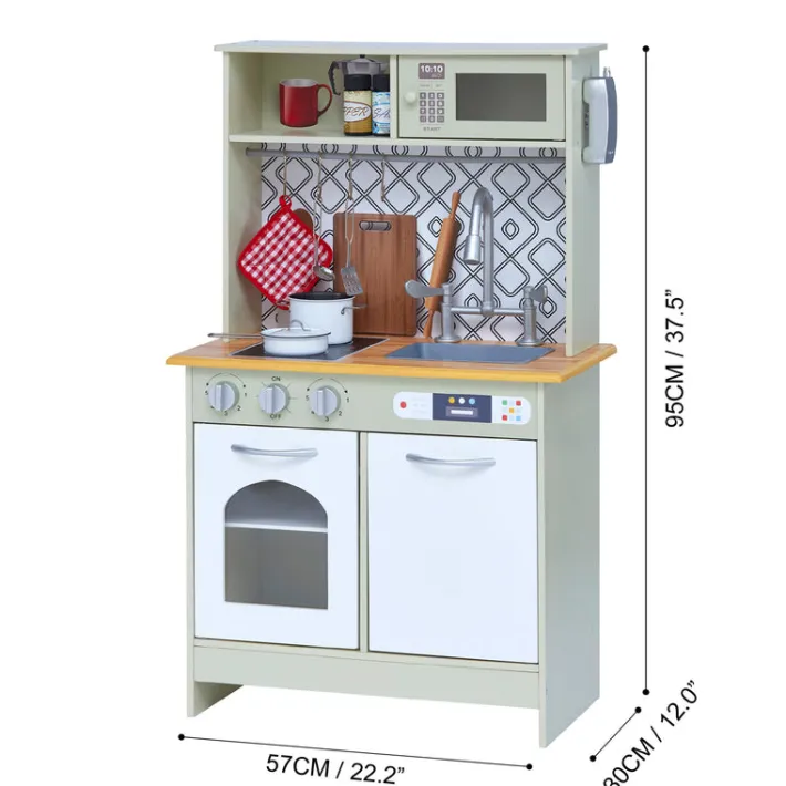 Kids Teamson Kids Little Chef Boston Farmhouse Kitchen Playset, Green/White -FINAL SALE