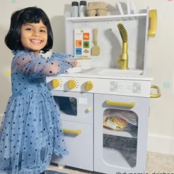 Kids Teamson Kids Little Chef Memphis Play Kitchen, Gray/Gold