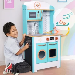 Kids Teamson Kids Little Chef Santos Retro Kitchen Playset, Aqua/White
