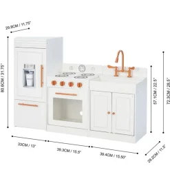 Kids Teamson Kids Little Chef Paris Complete Kitchen Playset, White/Rose Gold