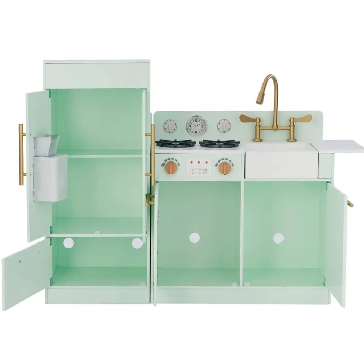 Kids Teamson Kids Little Chef Charlotte Modern Play Kitchen, Mint/Gold