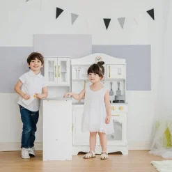Kids Teamson Kids Little Chef Upper East Retro Play Kitchen with Effects, White - FINAL SALE