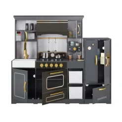 Kids Teamson Kids Little Chef Colonie Play Kitchen Set with Accessories, Gray