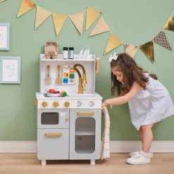 Kids Teamson Kids Little Chef Memphis Play Kitchen, Gray/Gold